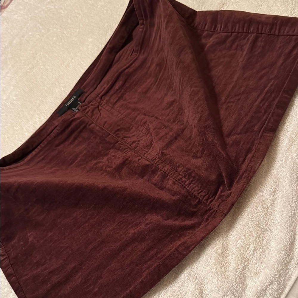 Forever 21 Deep Brown Velvet Skirt